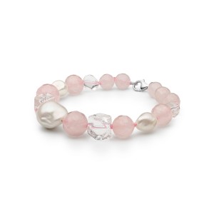 Bratara cu perle naturale, cuart roz, rock crystals si argint DiAmanti 252-08B-G (Argint 925‰ 0,5 g.) Bratara cu perle naturale, cuart roz, rock crystals si argint DiAmanti 252-08B-G (Argint 925‰ 0,5 g.)